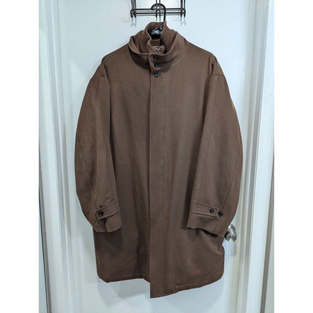 PETER MILLAR Loro Piana Coat Men's XL Brown Wool Doeskin Storm Systems